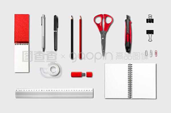 高效办公从细节开始 文具、办公用品模板与灰色背景网站建设维护指南